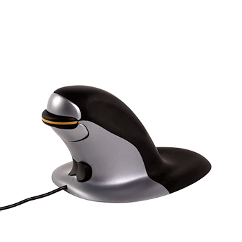 Ratón ergonómico vertical con cable Penguin.<br> Tamaño S